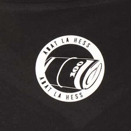 OhMonDieuSalva - Tee Shirt Femme Abat La Hess Noir Logo Blanc