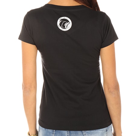OhMonDieuSalva - Tee Shirt Femme Abat La Hess Noir Logo Blanc