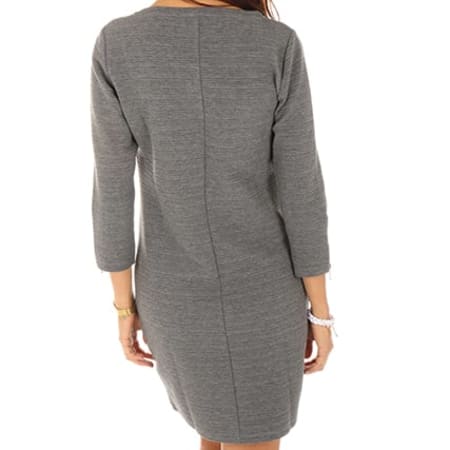 Only - Robe Femme Lecco Zipper Gris Anthracite Chiné