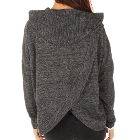 Only - Pull Capuche Femme Ida Gris Anthracite Chiné