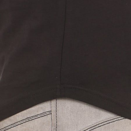 LBO - Tee Shirt Manches Longues Oversize Avec Bandes Blanches 352 Noir