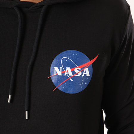 NASA - Felpa con cappuccio Insignia nera