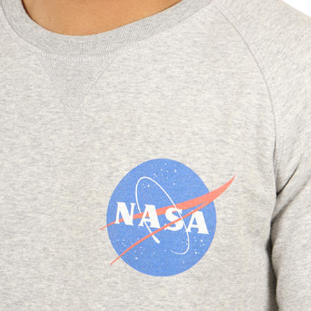 NASA - Sweat Crewneck Insignia Gris Chiné