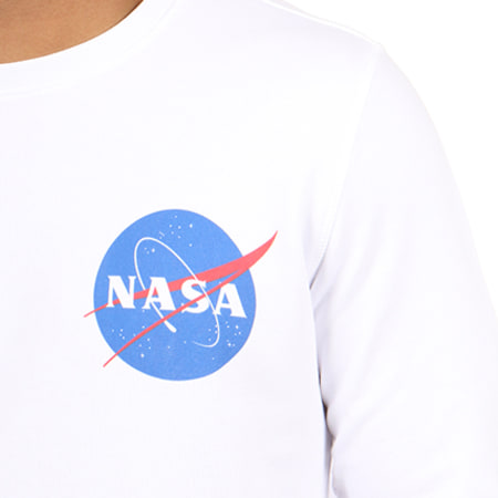 NASA - Sweat Crewneck Insignia Blanc