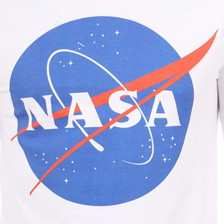 NASA - Tee Shirt Manches Longues Insignia Front Blanc
