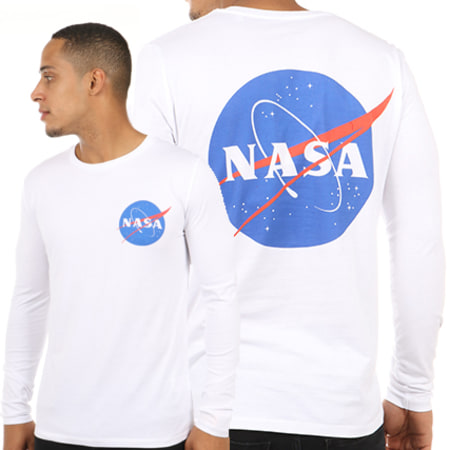 NASA - Tee Shirt Manches Longues Insignia Blanc