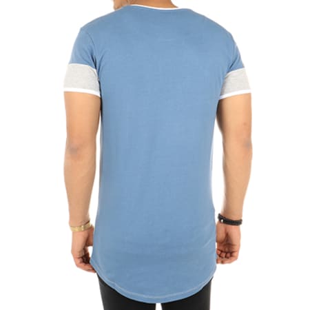 Illusive London - Tee Shirt Oversize Sports Bleu Clair Gris Chiné