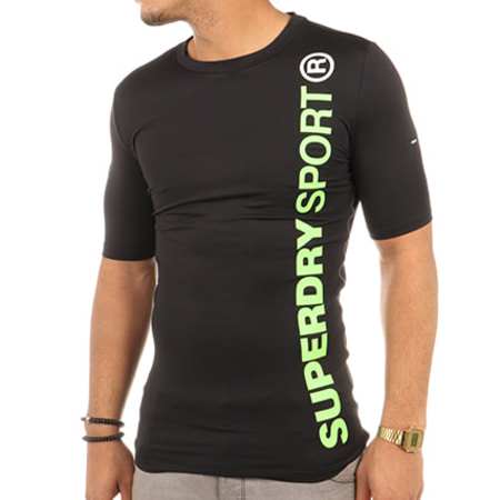 Superdry - Tee Shirt De Sport Athletic Noir