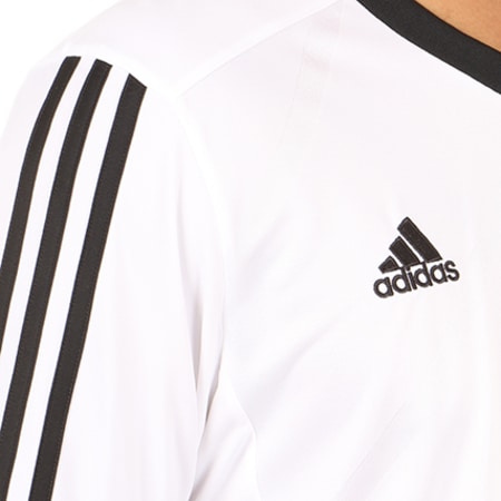 Adidas Performance - Tee Shirt De Sport Manches Longues Tabe 14 F50428 Blanc Noir 