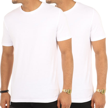 Jack And Jones - Lot De 2 Tee Shirts Pack Blanc