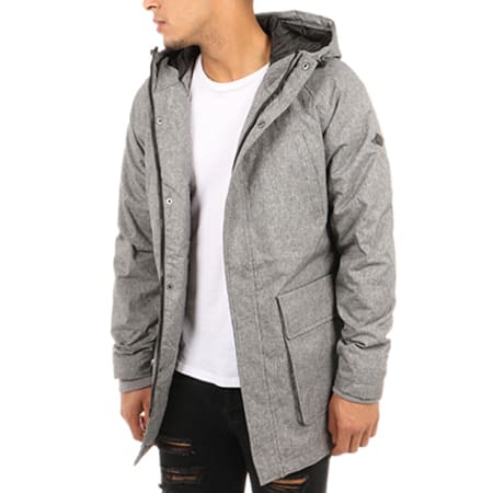 Only And Sons - Parka Frode Melange Gris Chiné