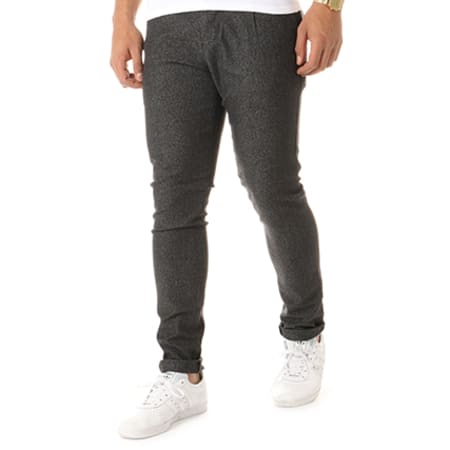 Only And Sons - Pantalon Chino Mathias 7180 Gris Anthracite Chiné 