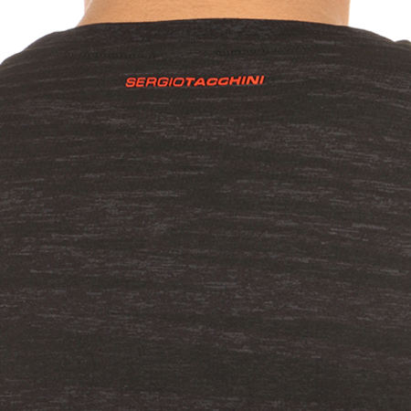 Sergio Tacchini - Tee Shirt Lenox Noir Chiné