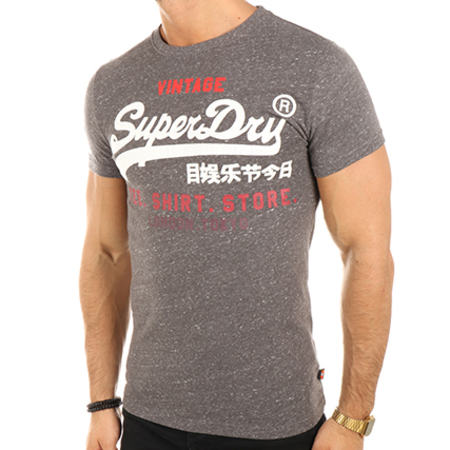 Superdry - Tee Shirt Shop Gris Chiné