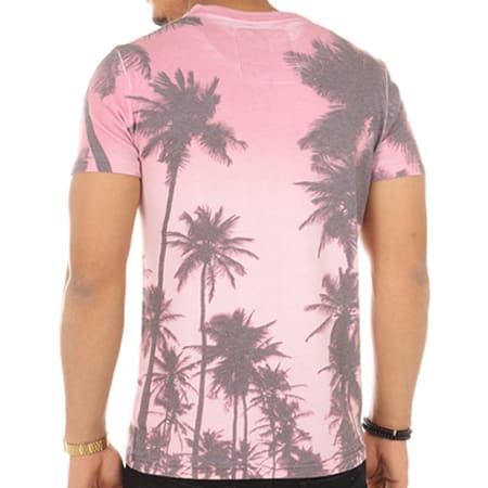 Superdry - Tee Shirt Santa Monica Photo Print Rose Floral Sunset