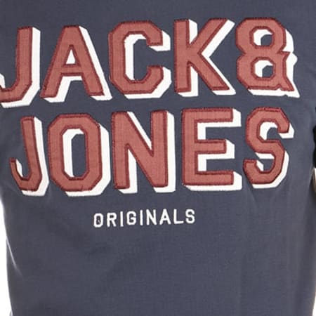 Jack And Jones - Tee Shirt Attach Bleu Marine