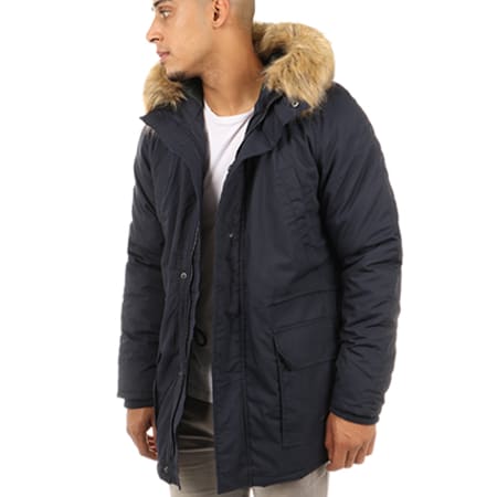 Only And Sons - Parka Fourrure 22007637 Bleu Marine