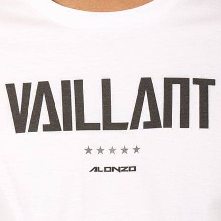 Alonzo - Tee Shirt Vaillant Blanc Noir