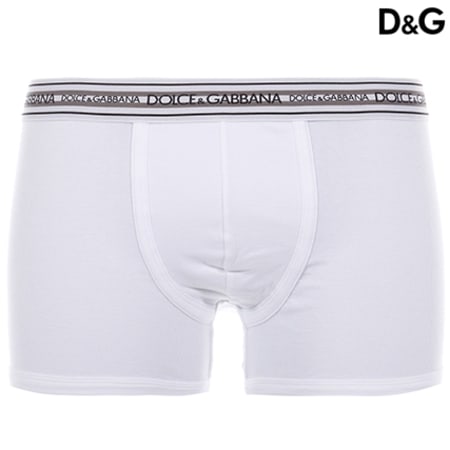 Classic Series - Boxer Stretch Ribbed Cotton 2-2 Blanc