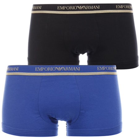 Emporio Armani - Lot De 2 Boxers 111210-7A598 Noir Bleu Roi