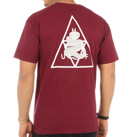 HUF - Tee Shirt Ambush Triple Triangle Bordeaux 