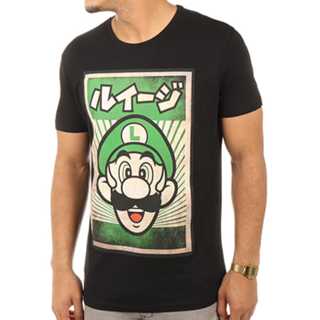 Nintendo - Tee Shirt Propaganda Poster Luigi Noir 