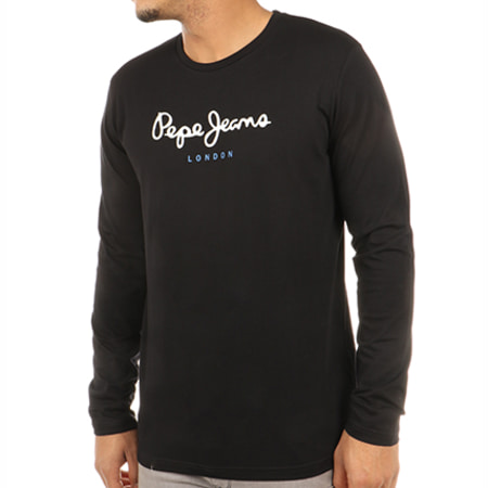 Pepe Jeans - Tee Shirt Manches Longues Eggo Noir