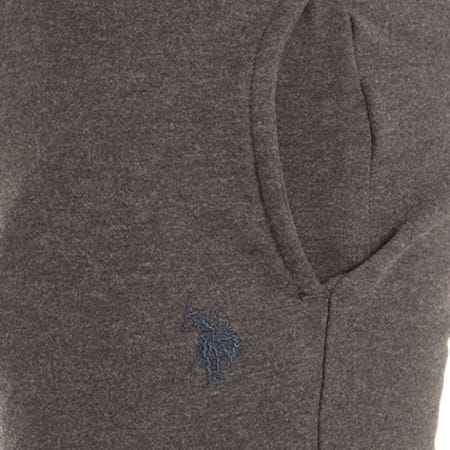 US Polo ASSN - Pantalon Jogging Logo Gris Anthracite Chiné