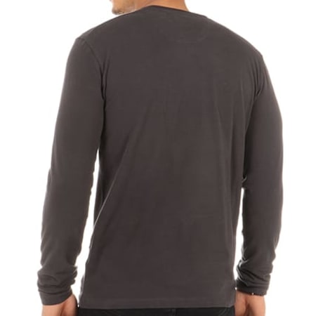 US Polo ASSN - Tee Shirt Manches Longues Casual Air Gris Anthracite