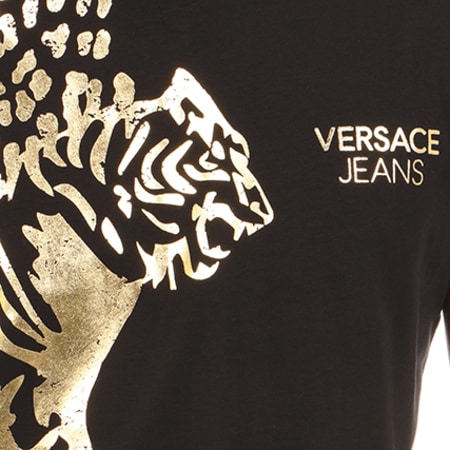 Versace Jeans Couture - Tee Shirt Flash Print Macula Noir Doré