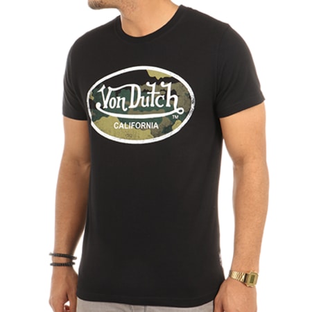 Von Dutch - Tee Shirt Army Noir Camouflage
