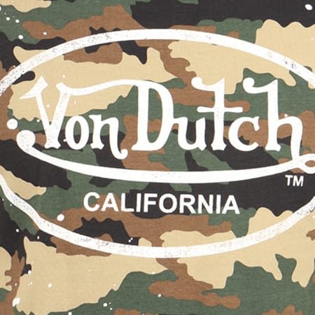 Von Dutch - Tee Shirt Camo Vert Kaki Camouflage