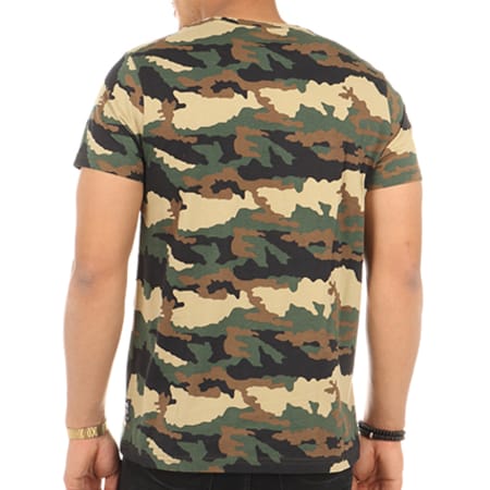Von Dutch - Tee Shirt Camo Vert Kaki Camouflage