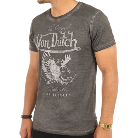 Von Dutch - Tee Shirt Eagle Gris Anthracite