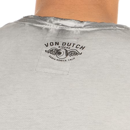Von Dutch - Tee Shirt Hands Gris Chiné