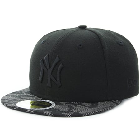 New Era - Casquette Fitted Night Time New York Yankees Noir Camouflage 