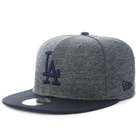 New Era - Casquette Snapback Jersey Heather Los angeles Dodgers Gris Anthracite Chiné 
