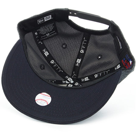New Era - Casquette Snapback Jersey Heather Los angeles Dodgers Gris Anthracite Chiné 