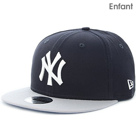 New Era - Casquette Snapback Enfant Essential New York Yankees Noir Gris 