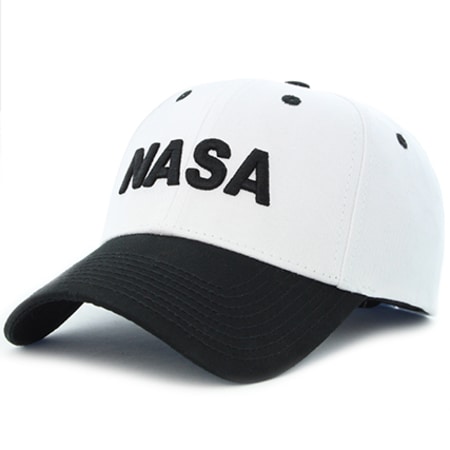 NASA - Casquette Logo Blanc Noir 