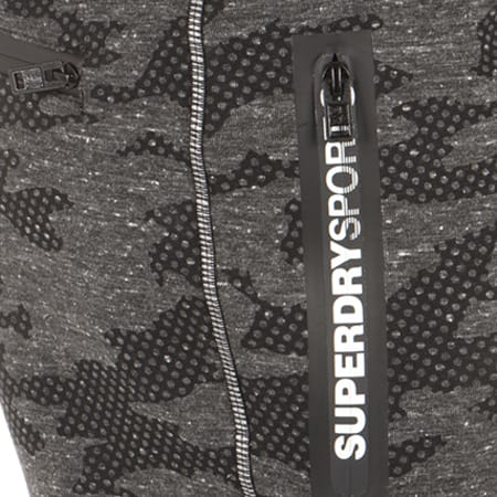 Superdry - Pantalon Jogging Gym Tech Gris Anthracite Camouflage 