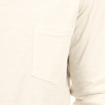 Frilivin - Tee Shirt Manches Longues Poche Oversize 1833 Beige