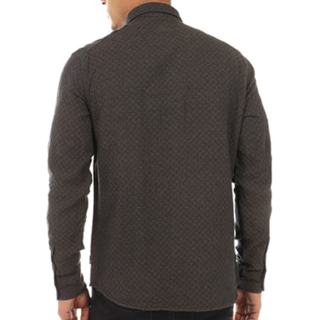 Only And Sons - Chemise Manches Longues Terrance Quilted Gris Anthracite 