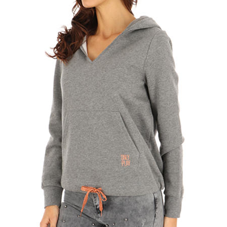 Only - Sweat Capuche Femme Sama Gris Anthracite 