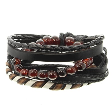 California Jewels - Lot De 4 Bracelets Multi Noir