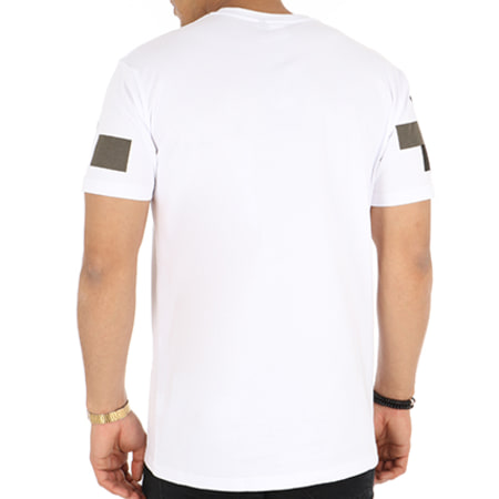 Charo - Tee Shirt Abstract Camouflage Blanc