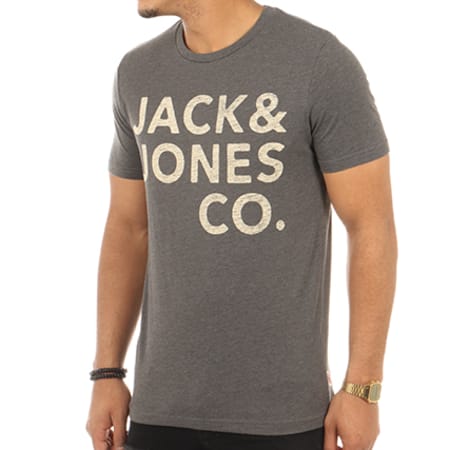 Jack And Jones - Tee Shirt Inner Gris Anthracite Chiné