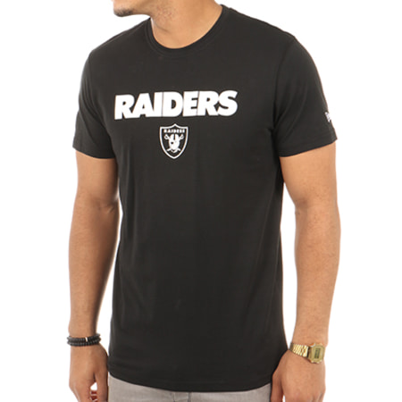New Era - Tee Shirt Team Apparel Oakland Raiders NFL Noir