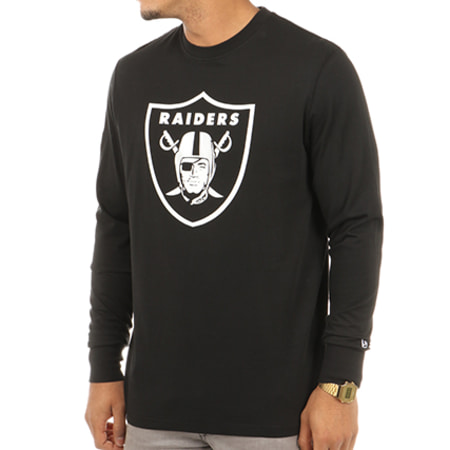 New Era - Tee Shirt Manches Longues Team Apparel Oakland Raiders NFL Noir