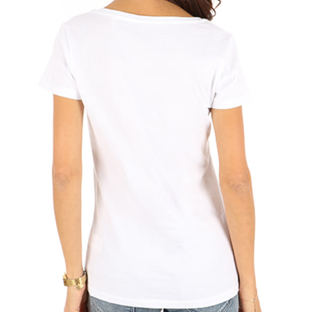 KeBlack - Tee Shirt Femme Typo Blanc